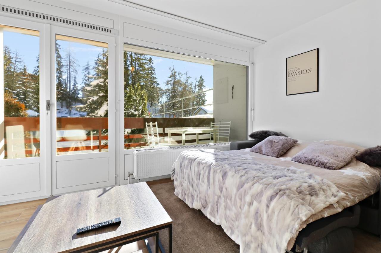 Appartement Cosy Et Renove Au Coeur De La Station Crans-Montana Dış mekan fotoğraf