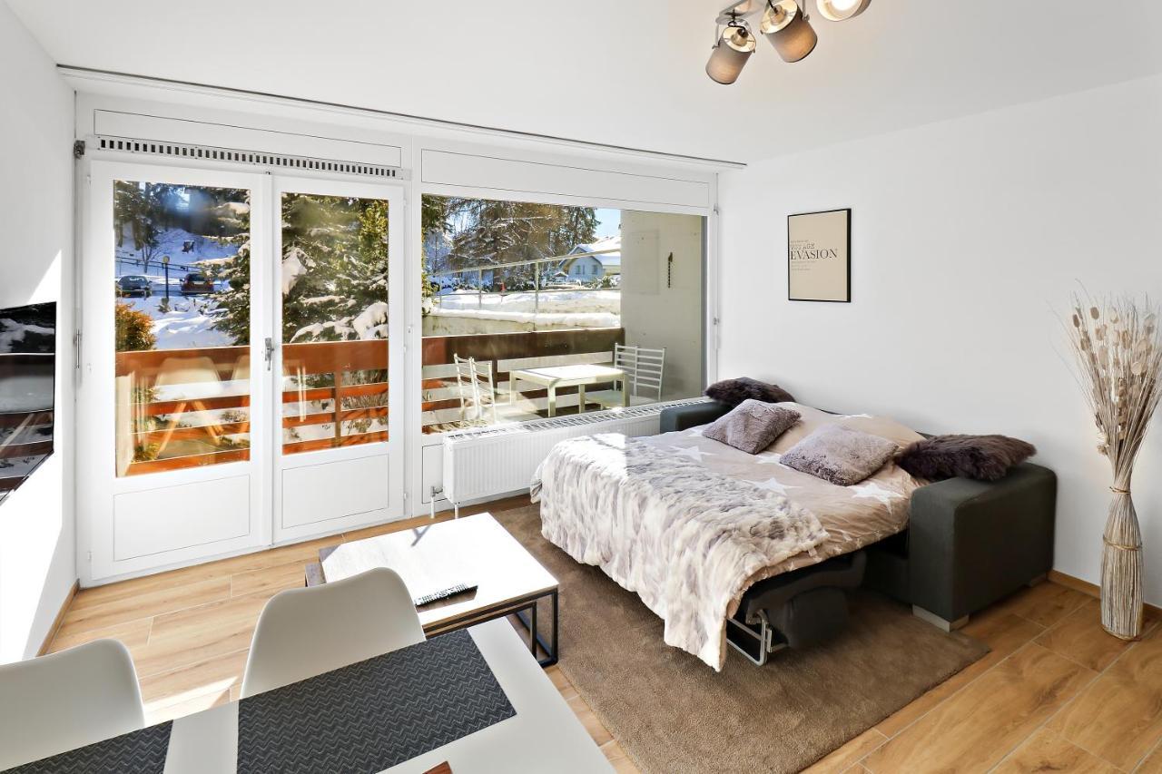 Appartement Cosy Et Renove Au Coeur De La Station Crans-Montana Dış mekan fotoğraf