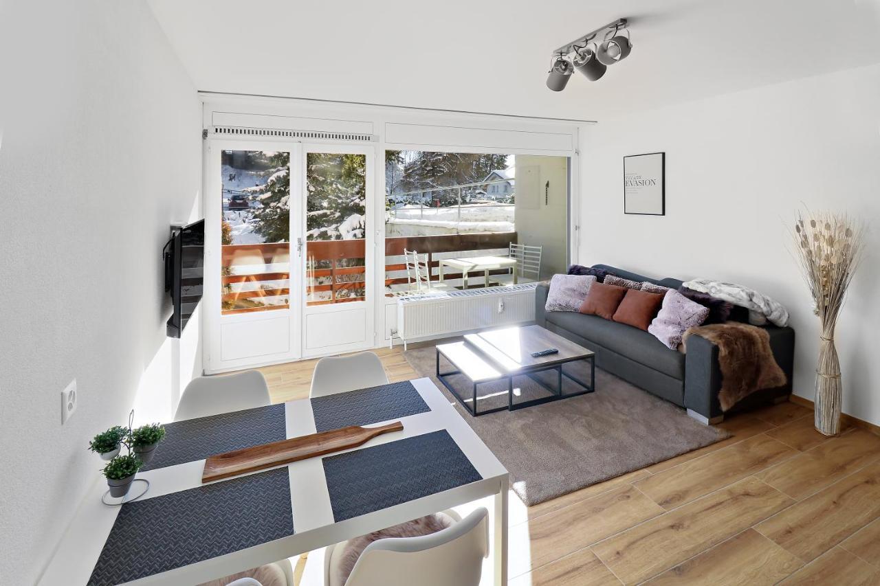 Appartement Cosy Et Renove Au Coeur De La Station Crans-Montana Dış mekan fotoğraf